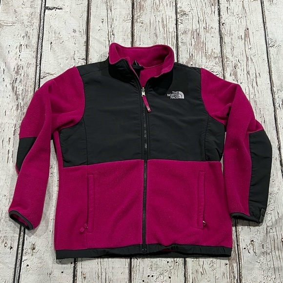 Girl The North Face Denali Magenta Zip Up Fleece Jacket